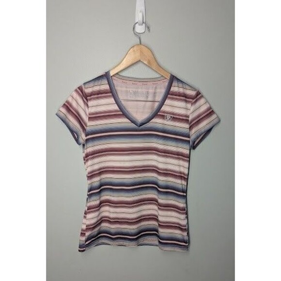 Ariat Tek Laguna SS Bslyr V Neck Shirt Womens Size M - Picture 1 of 5